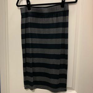 Banana Republic Striped Midi Pencil Skirt. Small.
